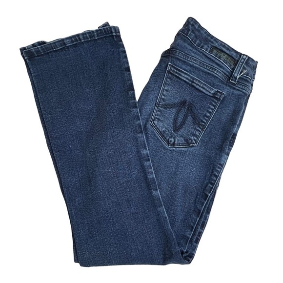 Level 99 Denim - Level 99 Anthropologie Womens Dark Wash Low Rise Chloe Bootcut Jeans 29 Petite